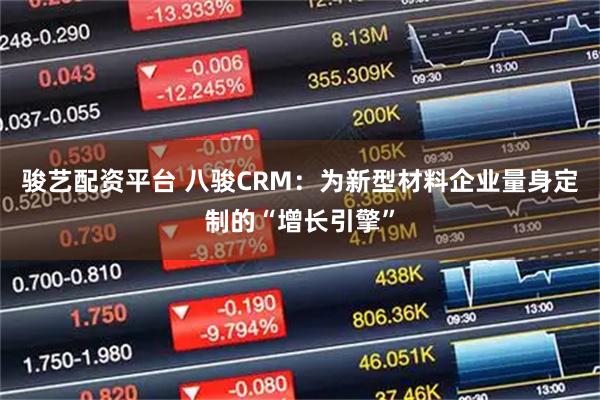 骏艺配资平台 八骏CRM：为新型材料企业量身定制的“增长引擎”