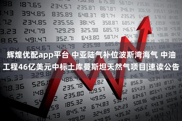辉煌优配app平台 中亚陆气补位波斯湾海气 中油工程46亿美元中标土库曼斯坦天然气项目|速读公告